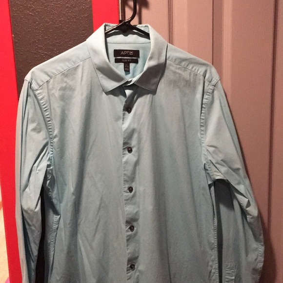 APT 9 Slim Fit light blue dress shirt - Picture 2 of 3